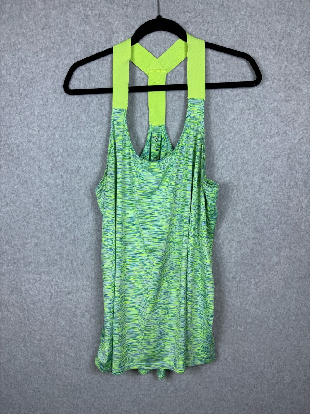 Livi Active Neon Green Space-Dye Racerback Tank